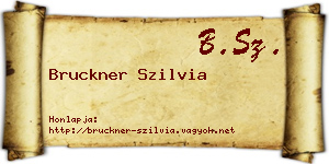 Bruckner Szilvia névjegykártya