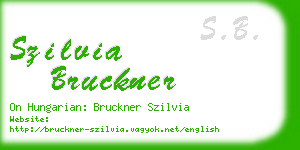 szilvia bruckner business card